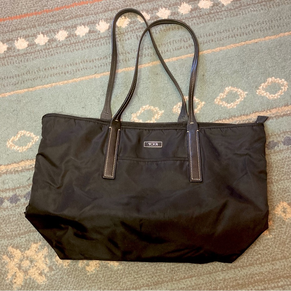 Tumi Black Nylon Tote Bag